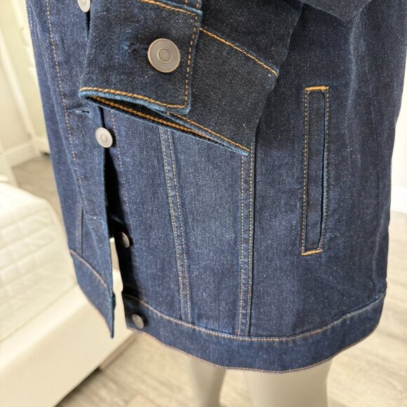 Revolve + Susana Monaco Oversized Denim Jacket Button Up Jacket Medium - Picture 5 of 7
